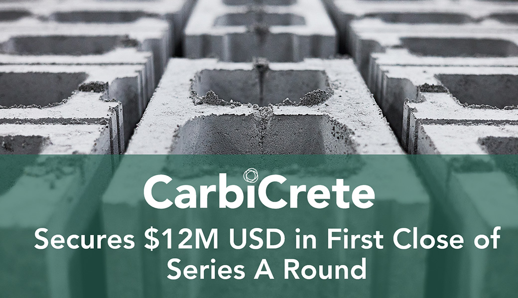 CarbiCrete Secures $12 Million USD